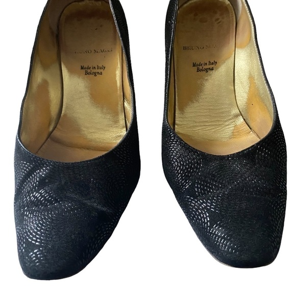 Bruno Magli - Black Evening Pumps Platform Heels - Picture 9 of 12